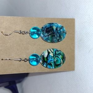 Turquoise Swirl with Teal Bead